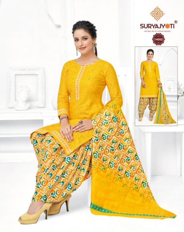 Suryajyoti Sui Dhaga Vol-14 Cotton Designer Patiyala Readymade Suit